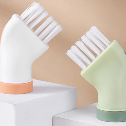 Portable Door Groove Cleaning Brush with Water Bottle