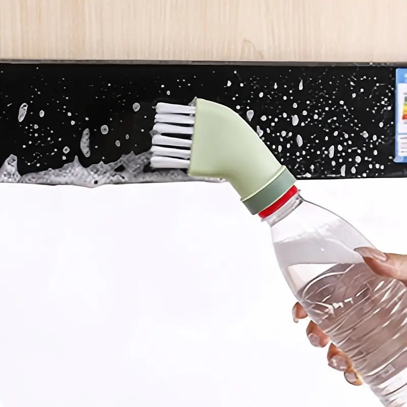 Portable Door Groove Cleaning Brush with Water Bottle