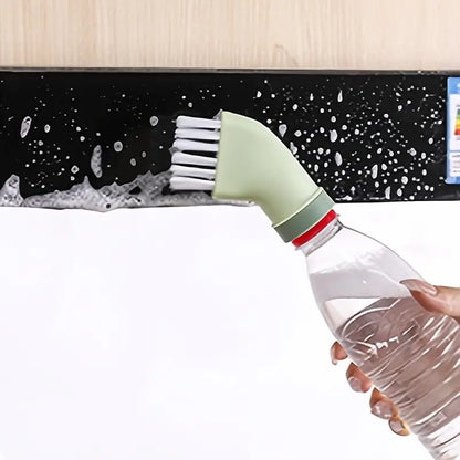 Portable Door Groove Cleaning Brush with Water Bottle
